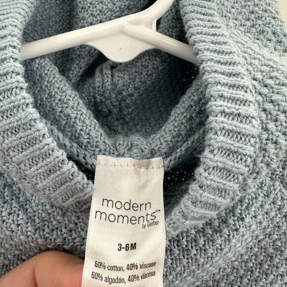 Modern Moments by Gerber 3-Piece Layette Set Sweater Pants Hat 3-6 Months 60c40v - Picture 7 of 9